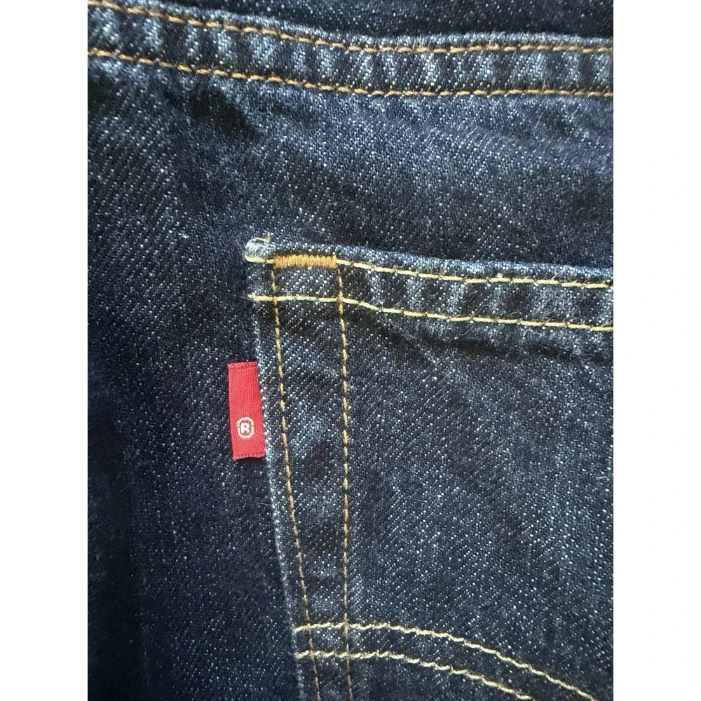 Levi's 505 Jeans Mens 36x30 Dark Wash Regular Fit Straight Leg Denim